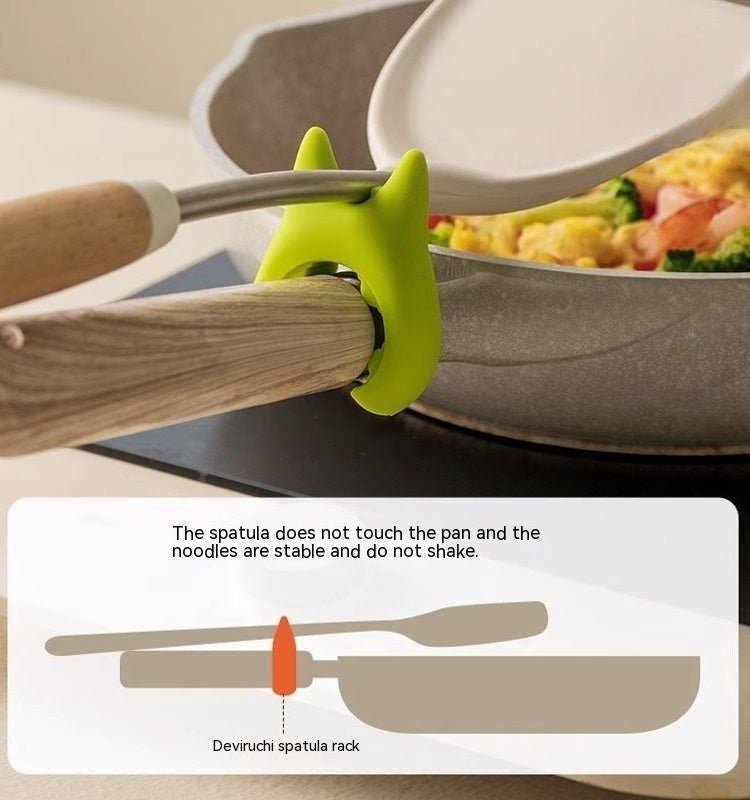 Multifunctional Spatula Holder Silicone Anti - overflow Spoon Holder Cooking Pot Anti - scalding Clip Kitchen Gadgets - Zambeel