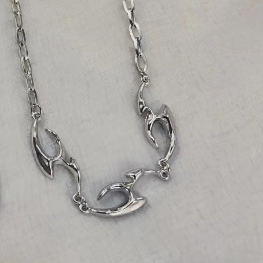New Irregular Shaped Metal Necklace