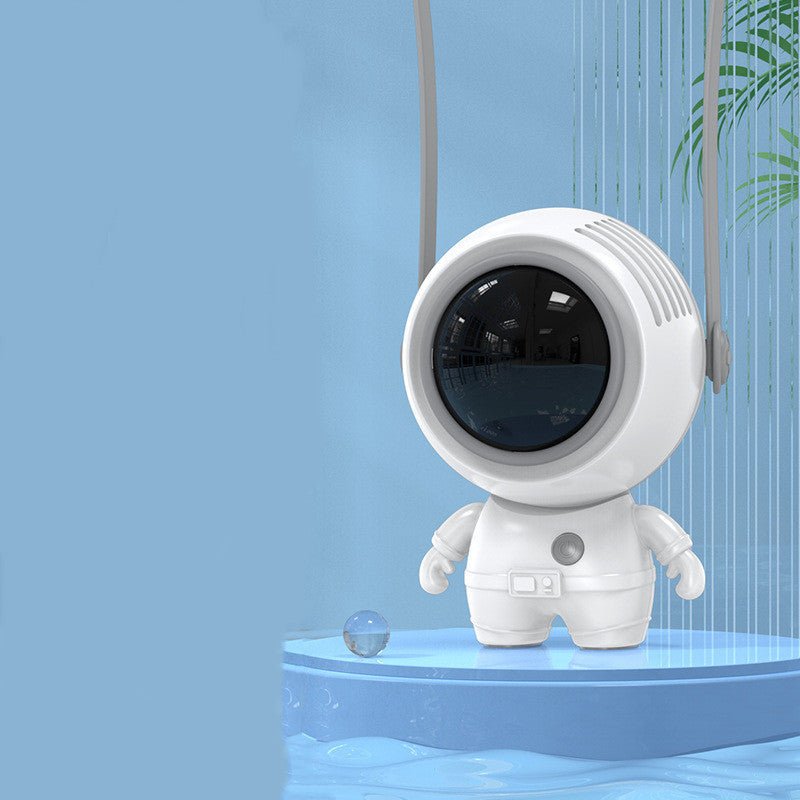 Personal Neck Fans USB Rechargeable Astronaut Small Fan Handheld Hanging Neck Creative Bladeless Mini Fan Easy To Use - Zambeel