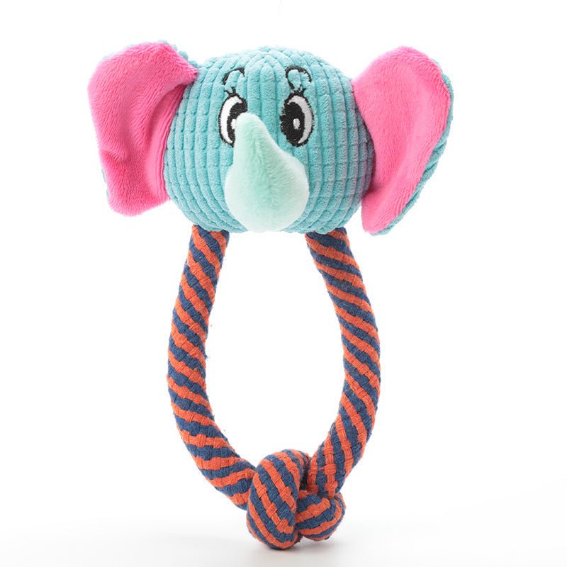 Pet Supplies Dog Cotton Rope Toys Sound Grinding Teeth Cleaning Toys - Zambeel