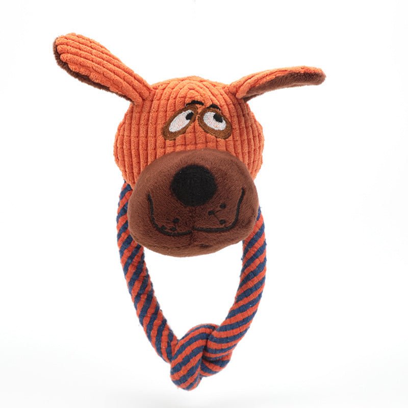 Pet Supplies Dog Cotton Rope Toys Sound Grinding Teeth Cleaning Toys - Zambeel