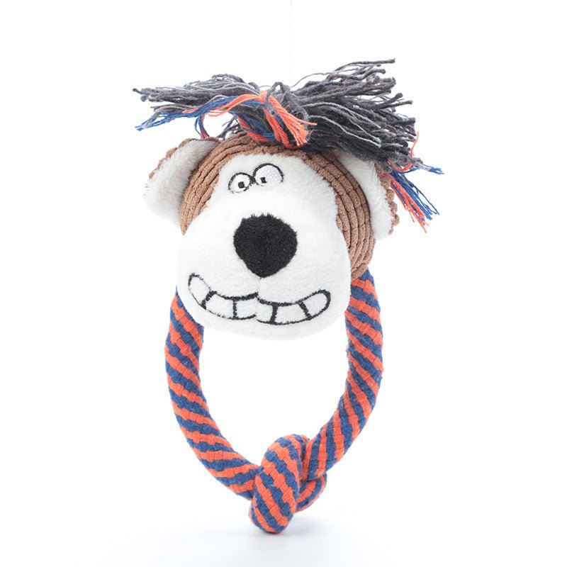 Pet Supplies Dog Cotton Rope Toys Sound Grinding Teeth Cleaning Toys - Zambeel