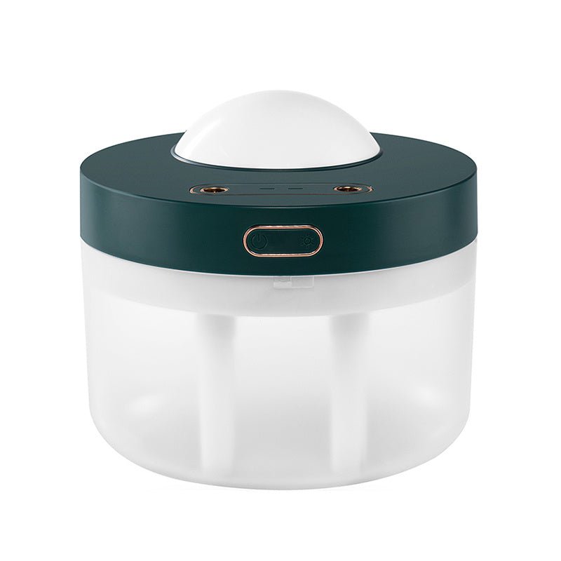 Projection Humidifier Portable Rechargeable Rotating Projection Night Light Bedroom Moisturizing Double Spray Double Fog - Zambeel