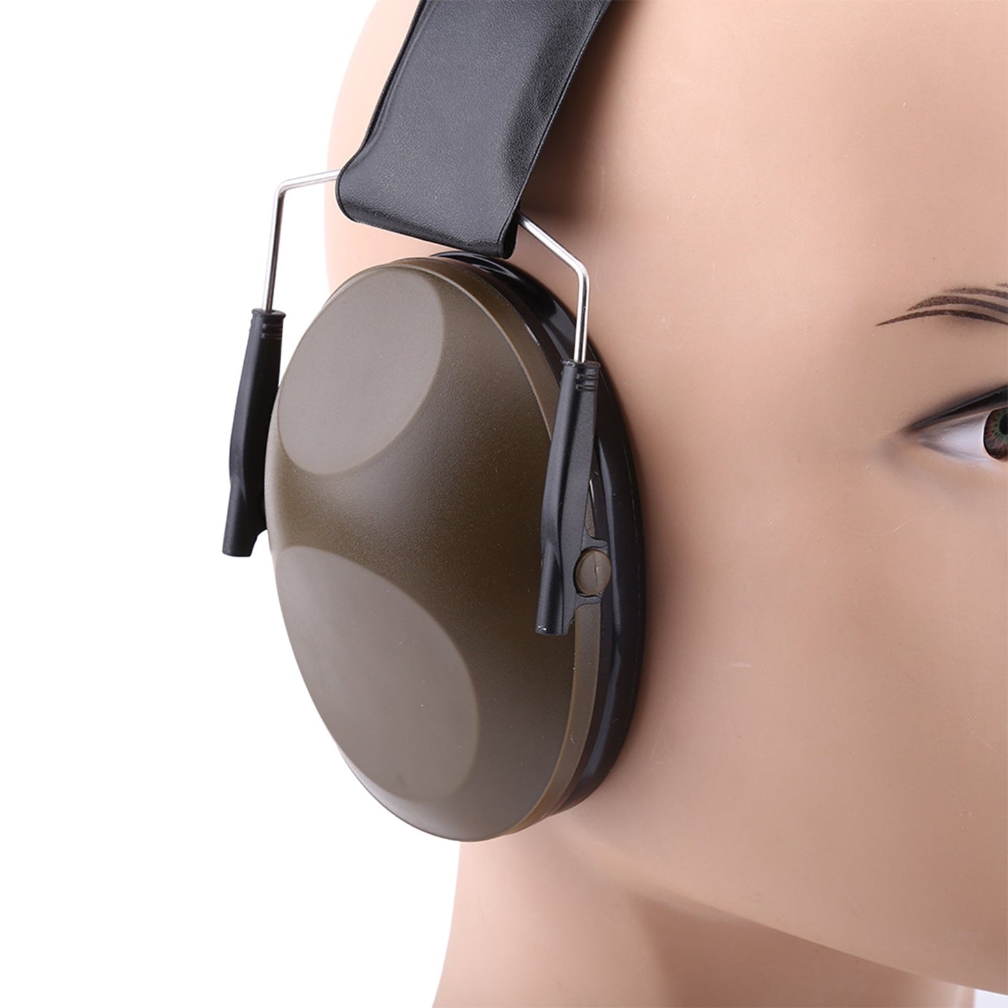 Protection Noise Reduction Earmuff Ear Muff for Industrial Noise Reduction (Brownish Green)
