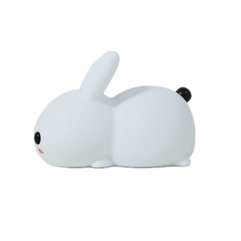 Rabbit LED Night Light Silicone Animal Cartoon Dimmable Lamp USB Rechargeable For Children Kids Baby Gift Bedside Bedroom - Zambeel