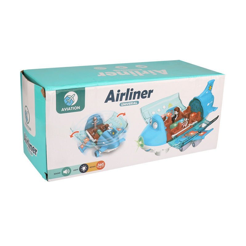 Simulation Model 360 Rotating Music Light Children's Toy Airplane - Zambeel