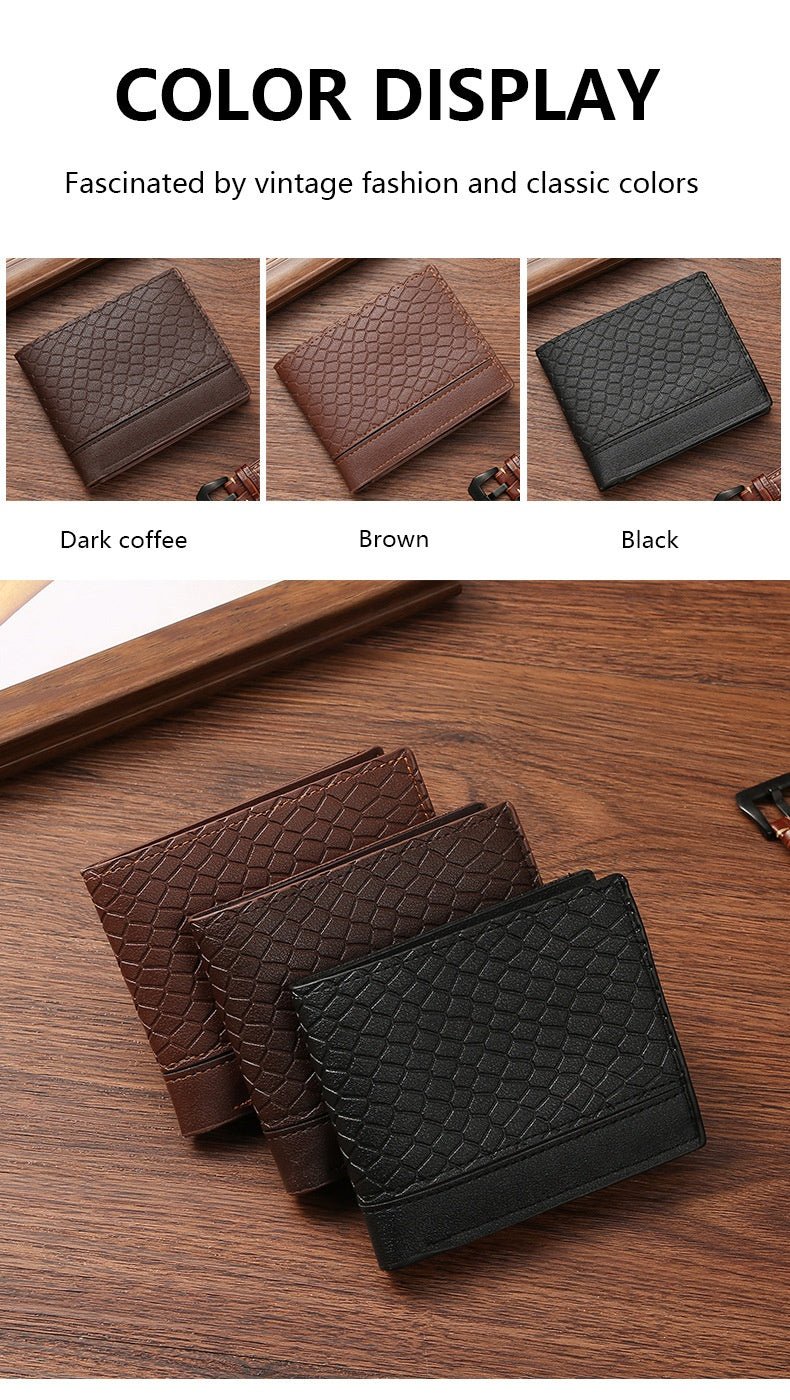 Snakeskin Pattern Men's Short Wallet - Zambeel