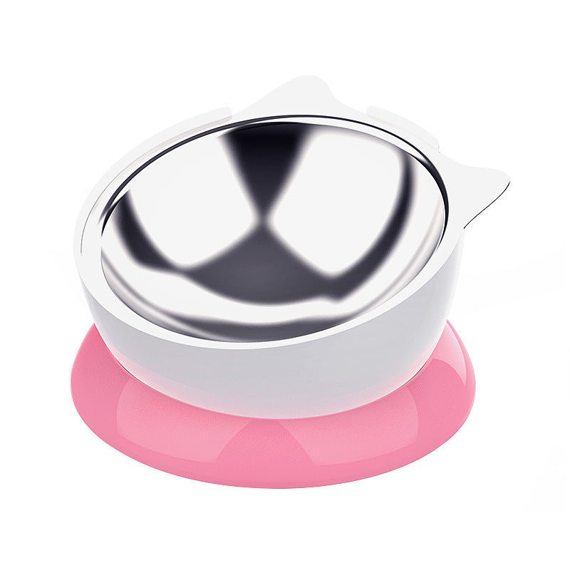 Soft And Cute Non - Slip Stainless Steel Cat Bowl - Zambeel