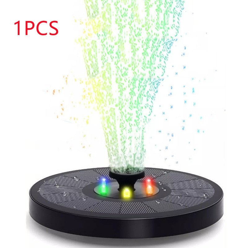 Solar Fountain Pump Fountain Light Round Floating Fountain Pump Color LED Light - Zambeel