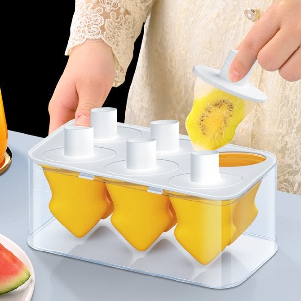 Summer Homemade Ice Cream Popsicle Box Silicone Cube Mold