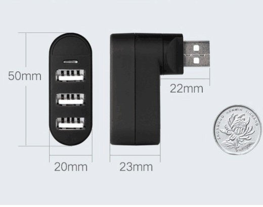 USB Splitter USB Hub Splitter Multi-Interface Spin Color 2.0 High Speed Expansion Hub