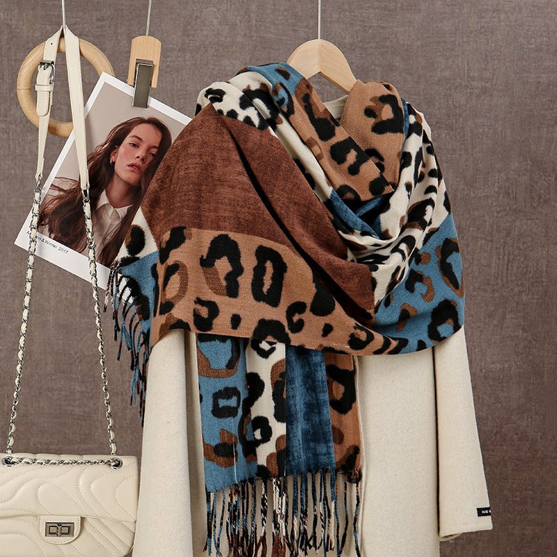 Women's Cashmere - like Duplex Printing Scarf - Zambeel