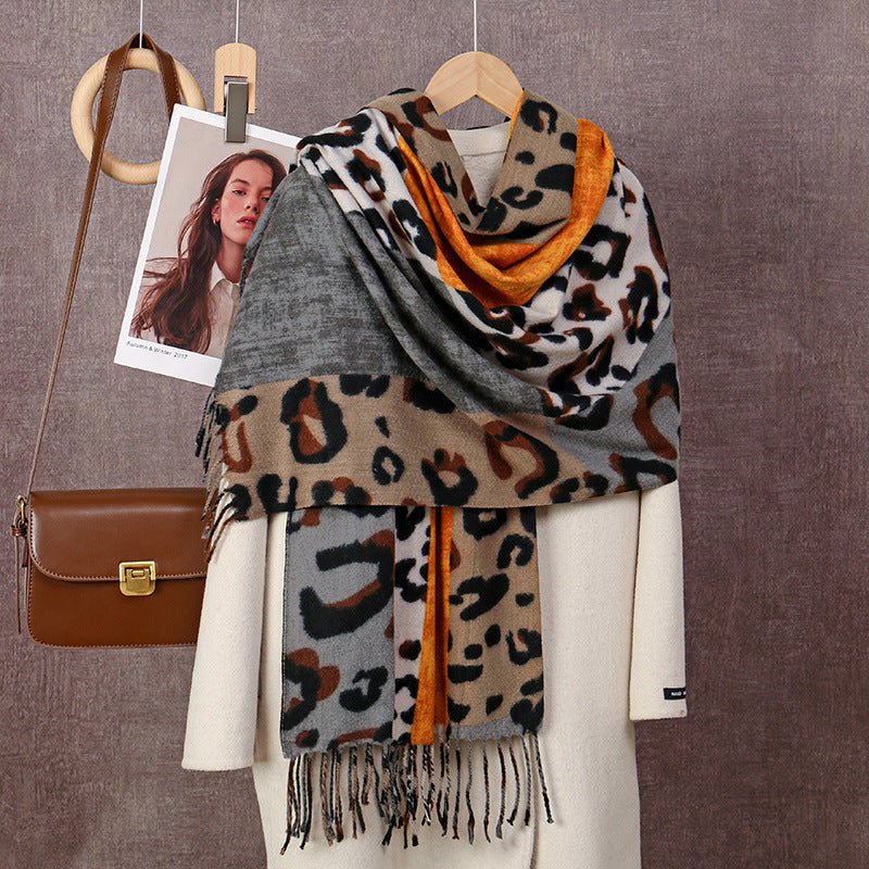 Women's Cashmere - like Duplex Printing Scarf - Zambeel