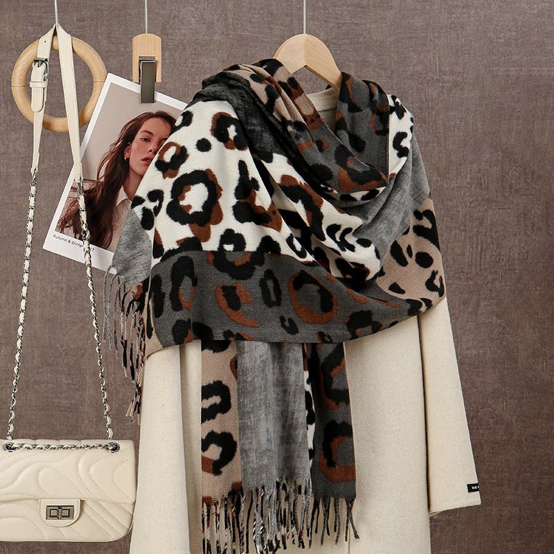 Women's Cashmere - like Duplex Printing Scarf - Zambeel
