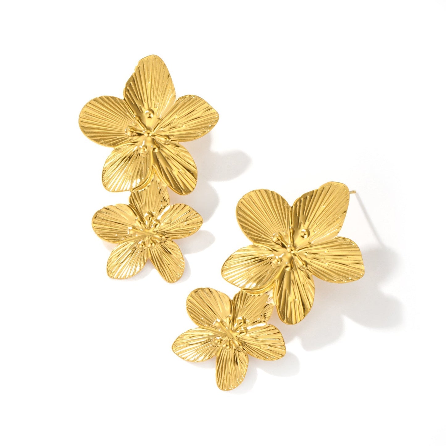 Women's Electroplated Alloy Non - fading Flower Earrings - Zambeel