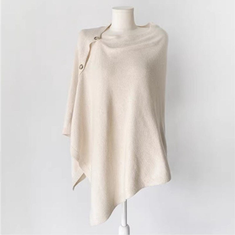 Women's Wool Slant Cape Scarf - Zambeel