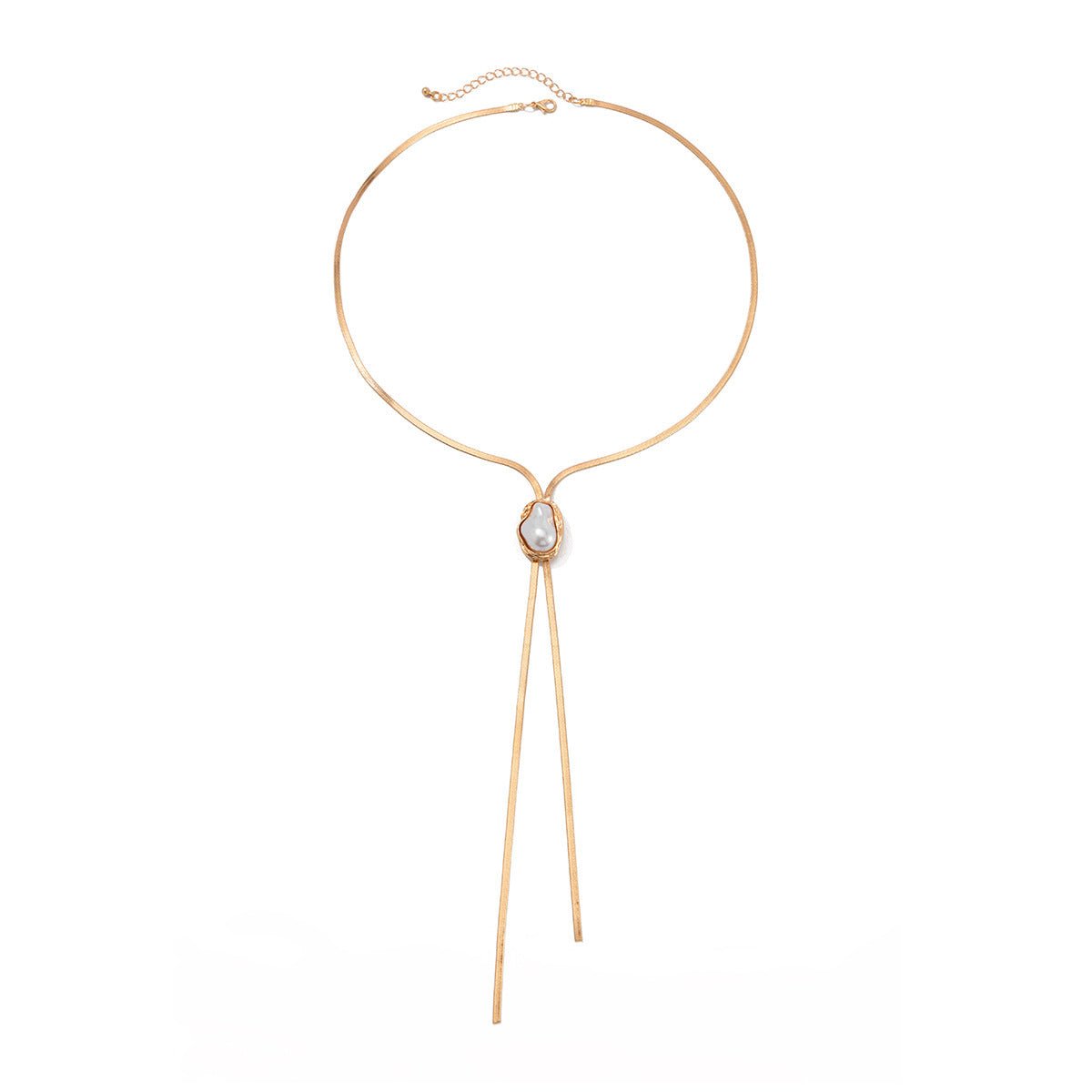 Women's Y-shaped Clavicle Chain Inlaid With Pearls